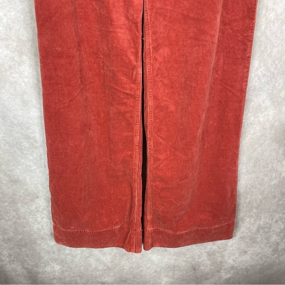Pilcro x Anthropologie High-Rise Button-Fly Corduroy Wide-Leg Pants In Salmon 26 - Picture 8 of 8